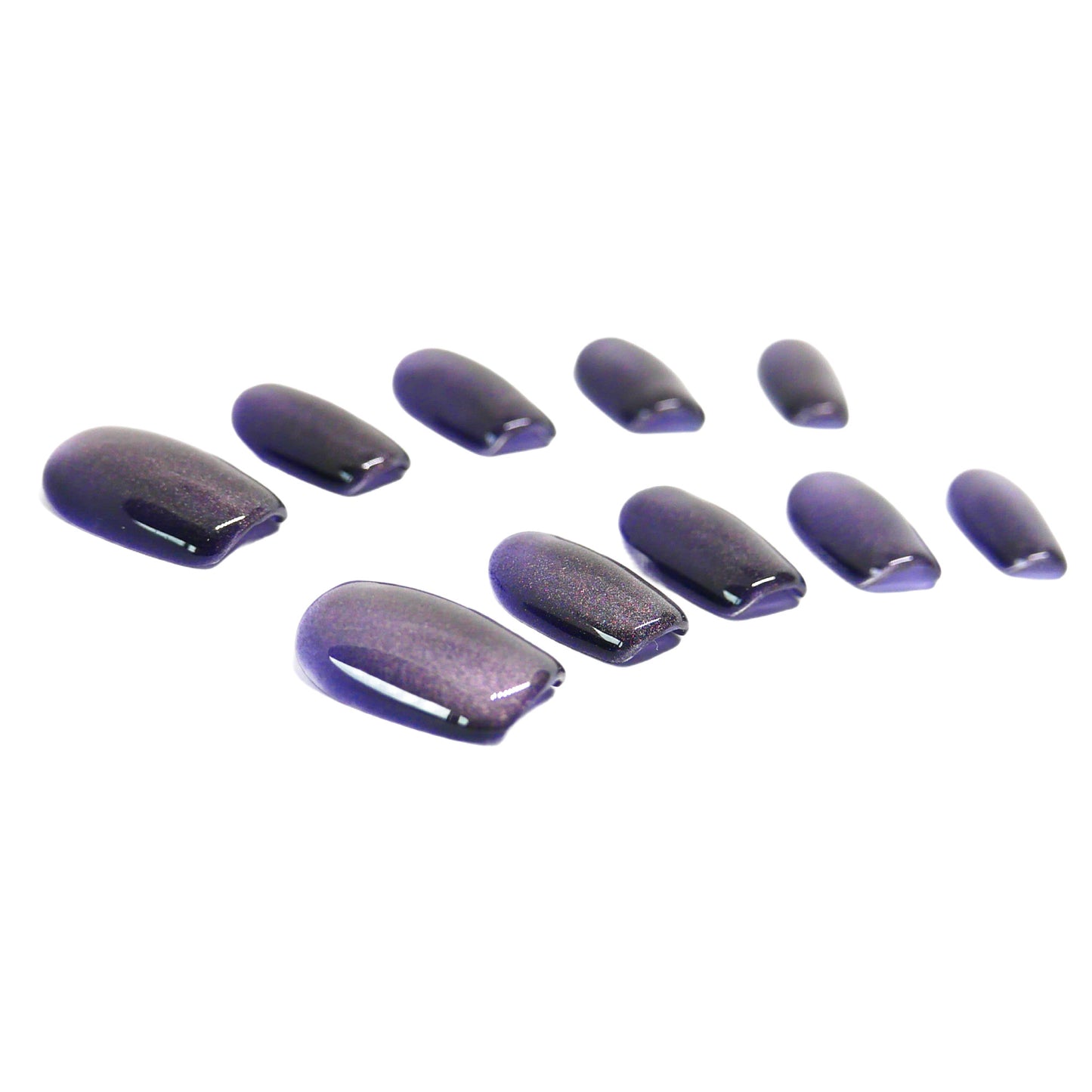Press-On Nails: Graphite Glow