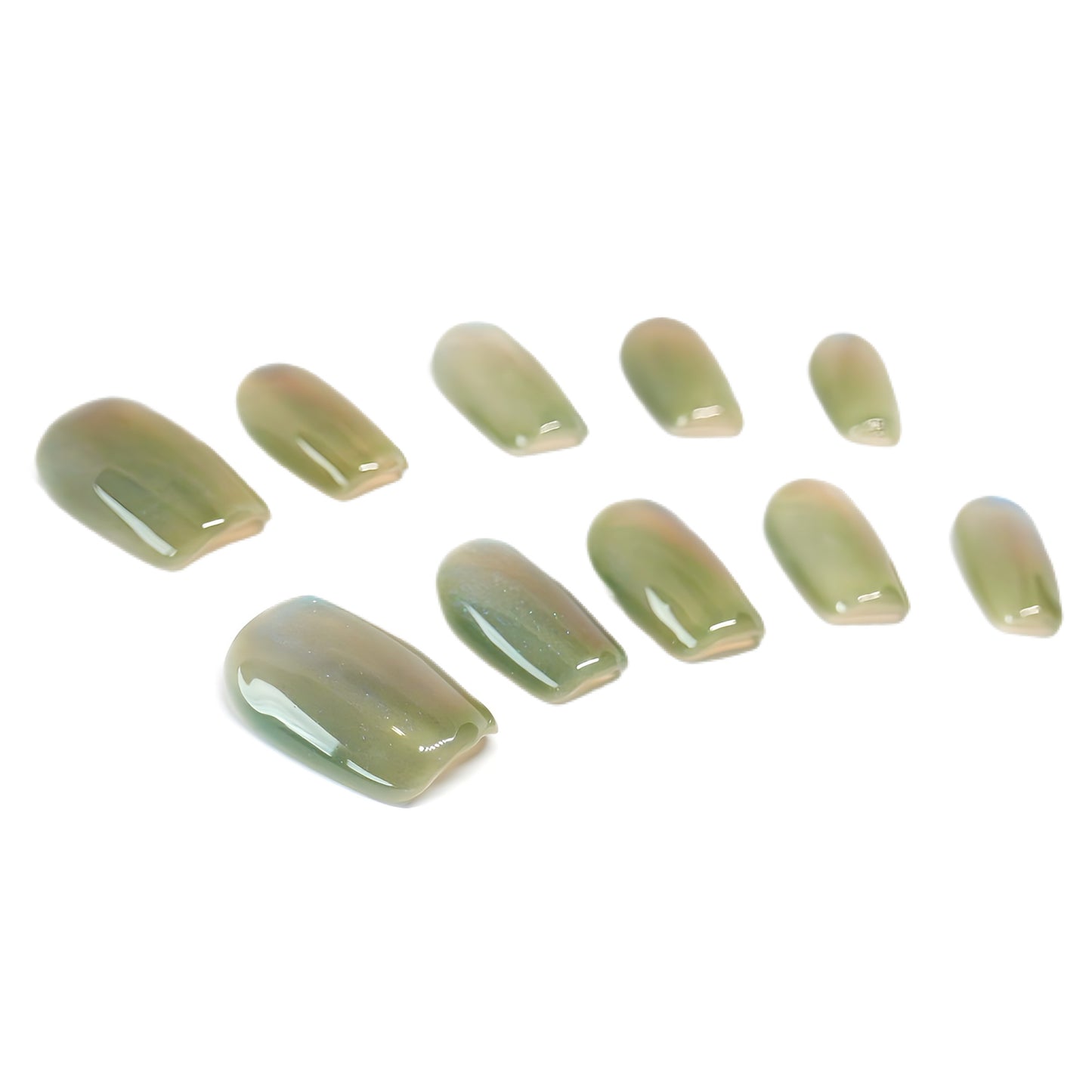 Press-On Nails: Serene Jade