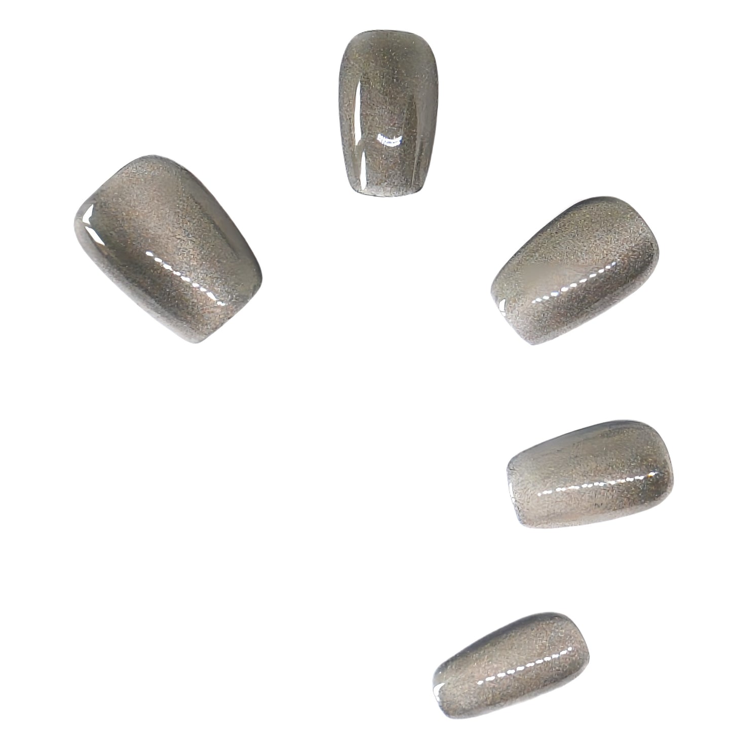 Press-On Nails: Silver Fog