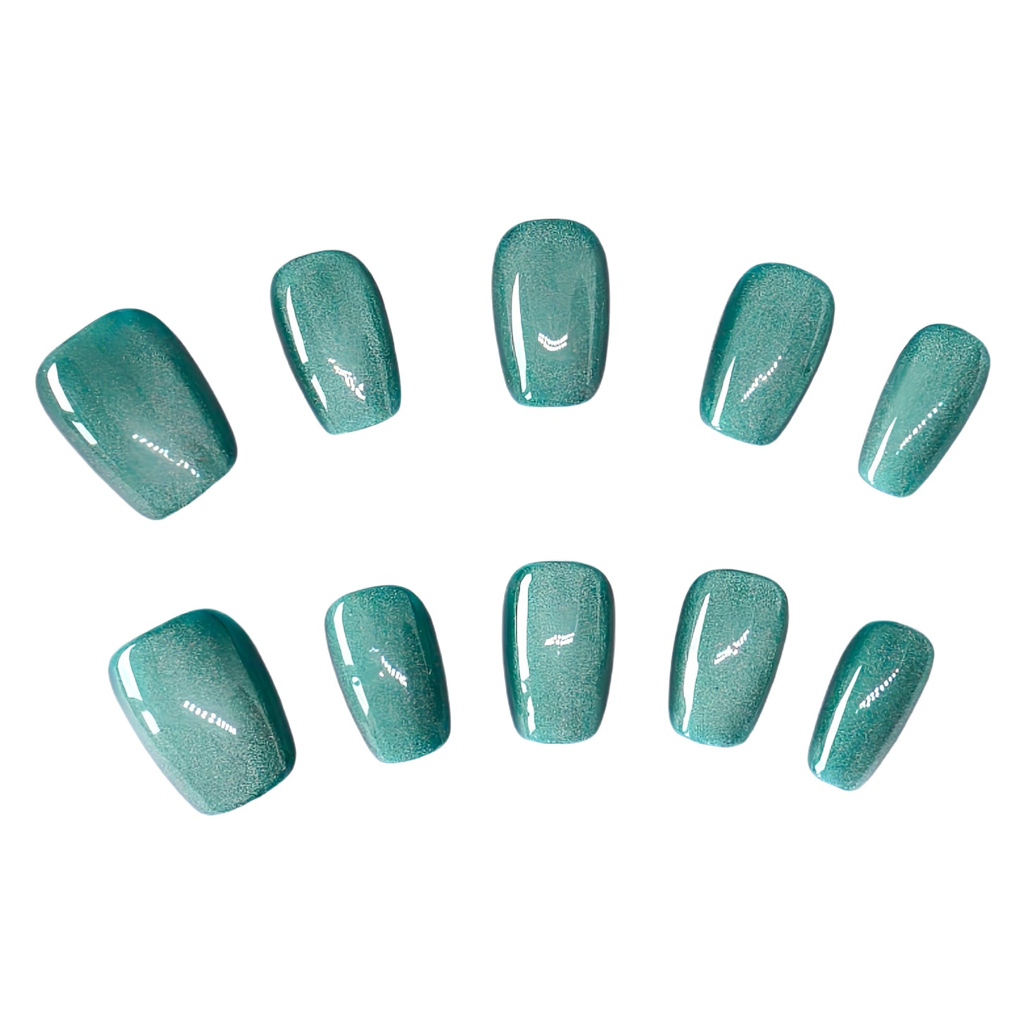 Press-On Nails: Teal Breeze