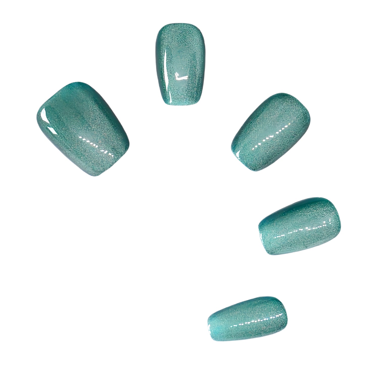 Press-On Nails: Teal Breeze