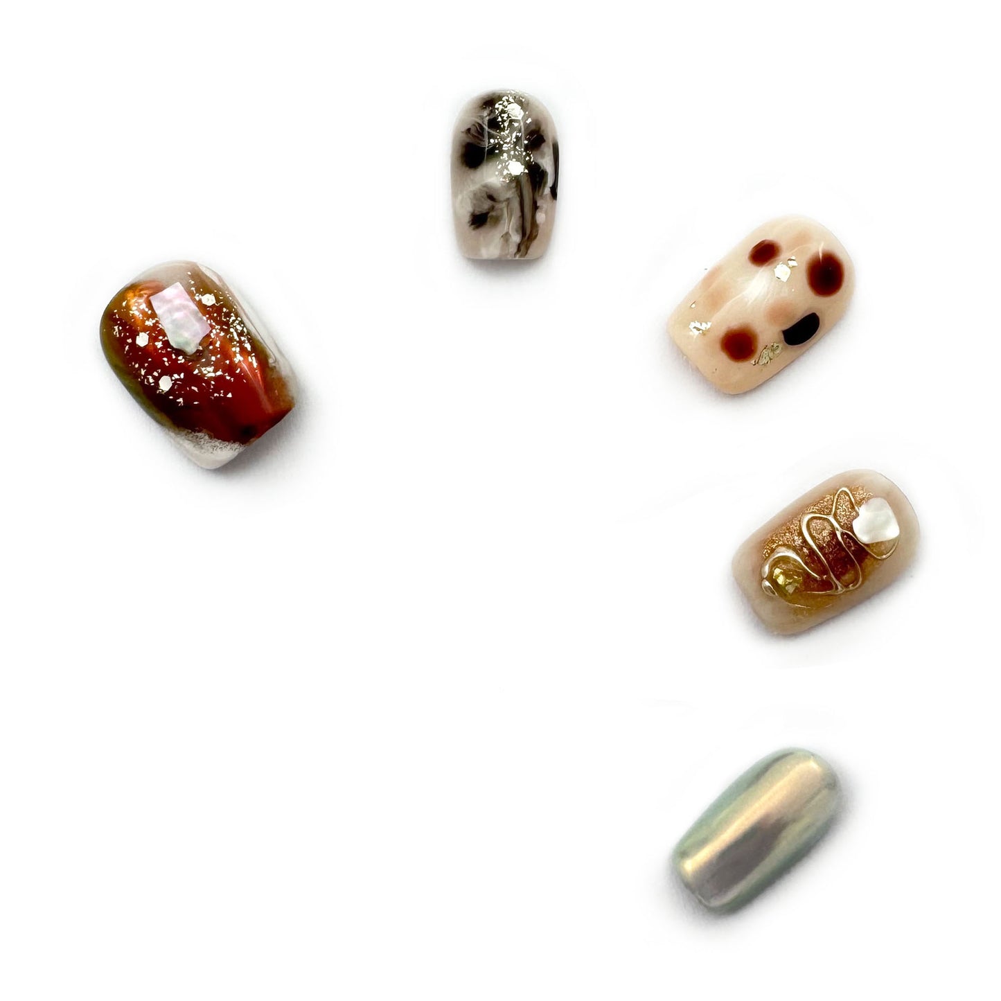 Press-On Nails: Whimsical Marble