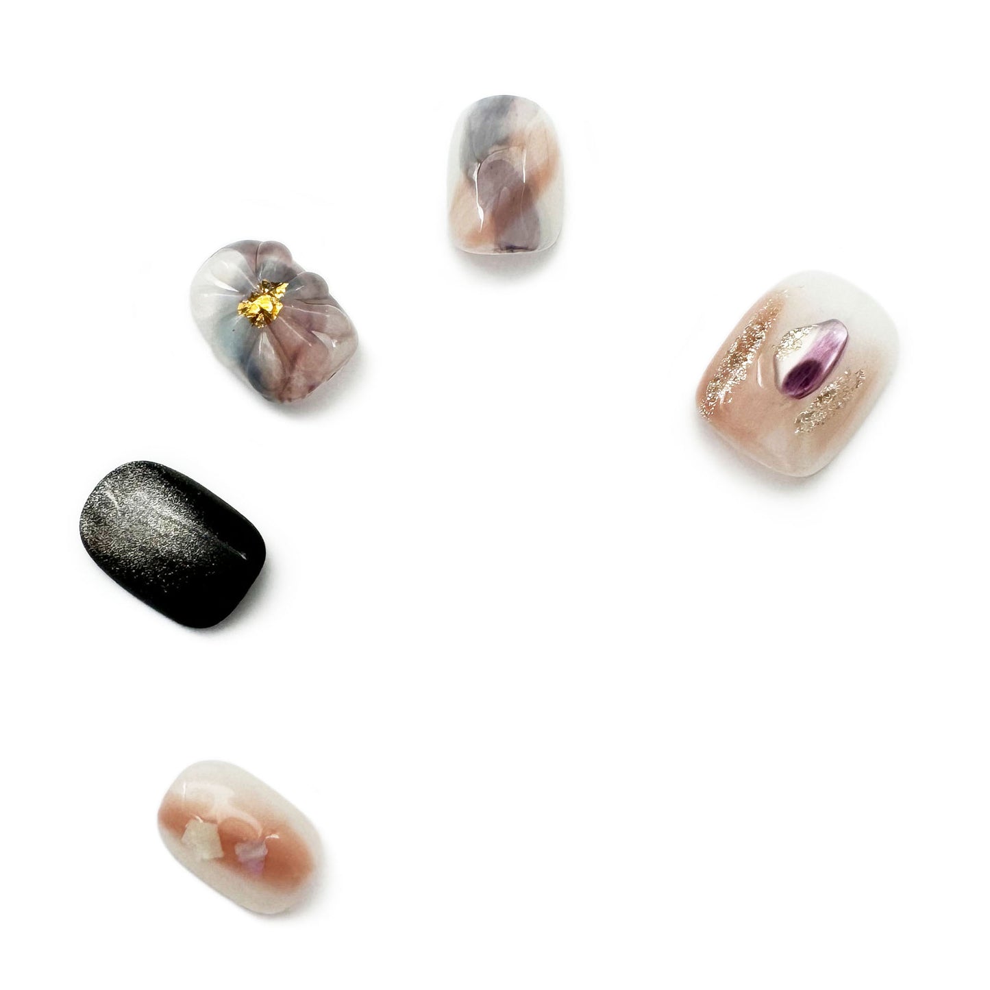 Press-On Nails: Twilight Bloom