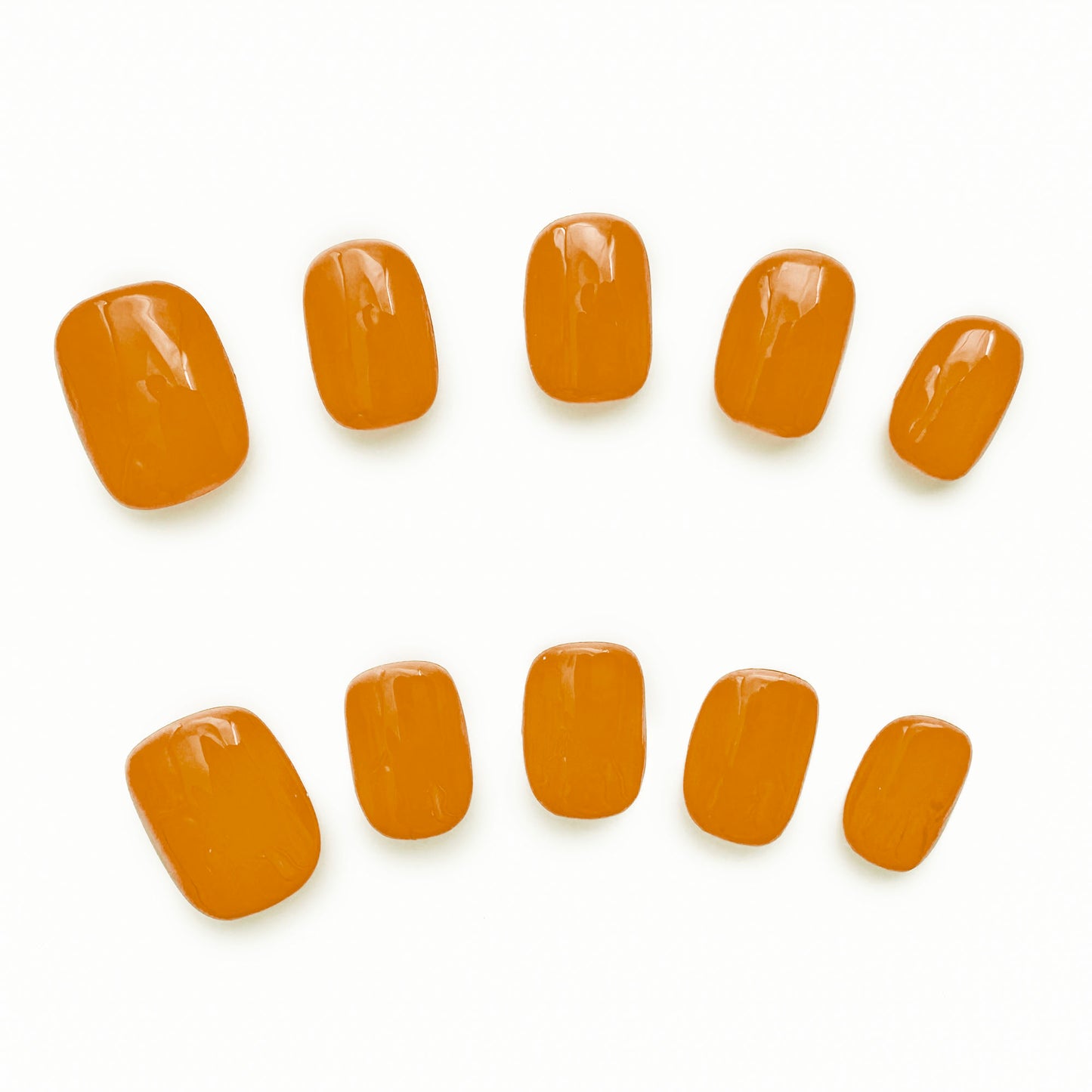 Press-On Nails: Zesty Orange