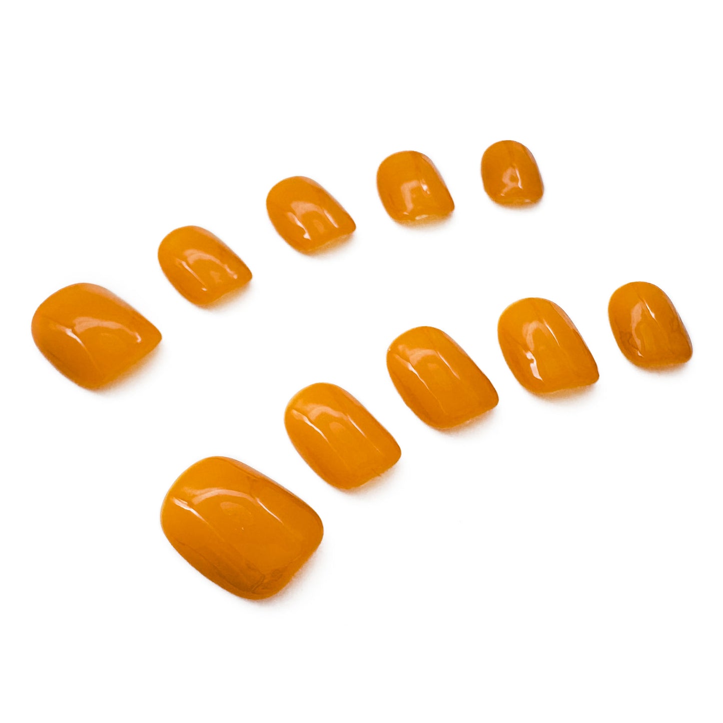 Press-On Nails: Zesty Orange
