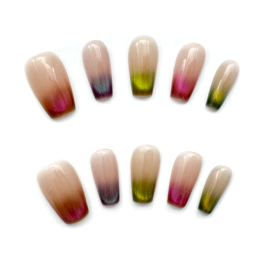 Press-On Nails: Ombré Garden