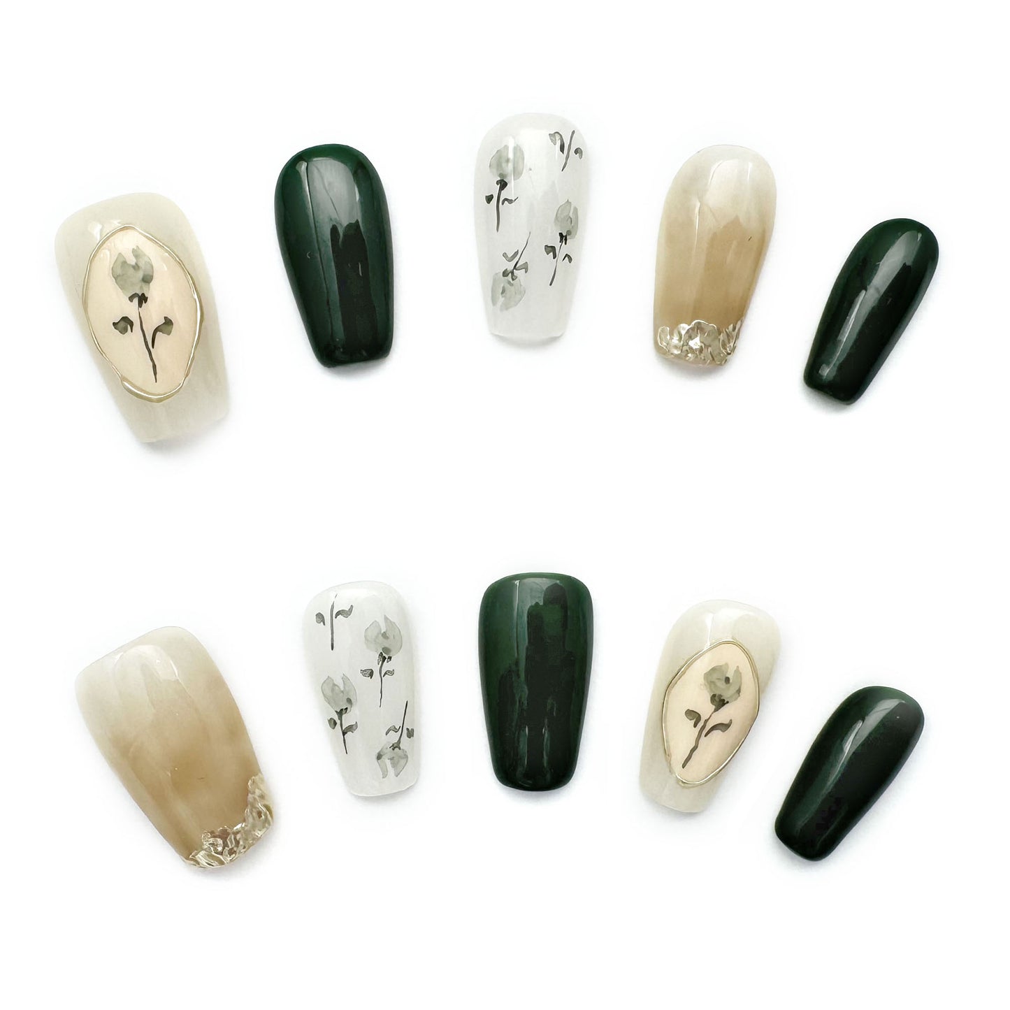 Press-On Nails: Oriental Garden